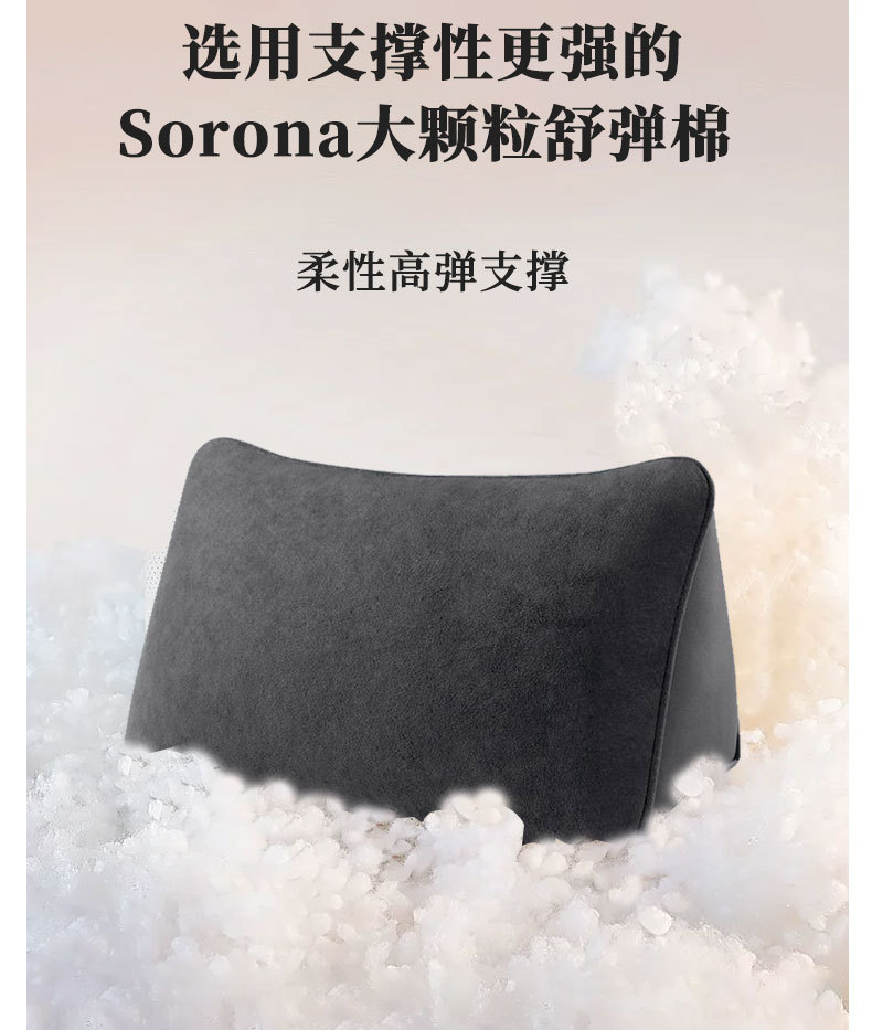 Zhixingtuan Car Lumbar Support Alcantara Triangular Car Headrest Lumbar Cushion Waist Support Seat Accessories Supplies