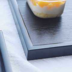 批發日式黑色木質托盤長方形實木盤子餐盤端菜盤茶盤水杯托盤復古