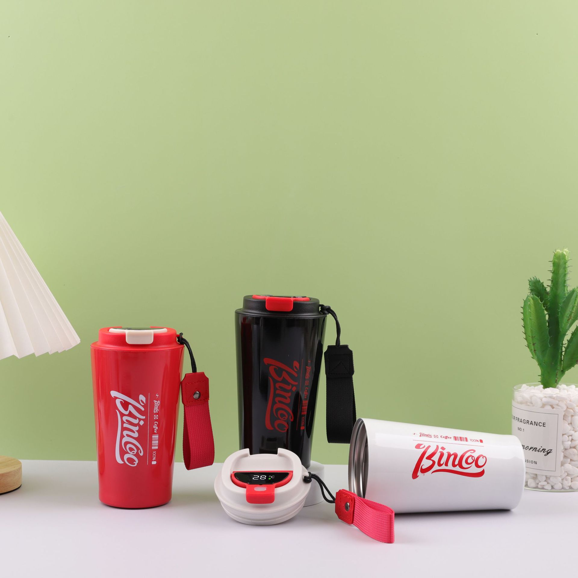 Creativo nuevo 304 acero inoxidable aislamiento térmico taza de café portátil cuerdas de transporte oficina al aire libre taza de agua de café