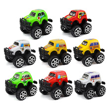 批發兒童益智卡通越野玩具車 8款實色回力塑料車 小汽車玩具