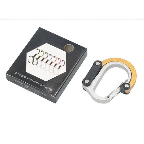 Outdoor tactical supplies carabiner high quality aluminum alloy D-type quick release buckle with lock key tool equipment carabiner