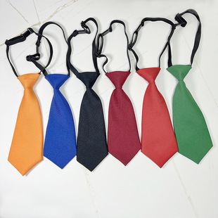JK Small Tie Women's Lazy Hit-Free Super Short Japanese Self-Made Solid Color Love College Style Retro Brown Kindergarten