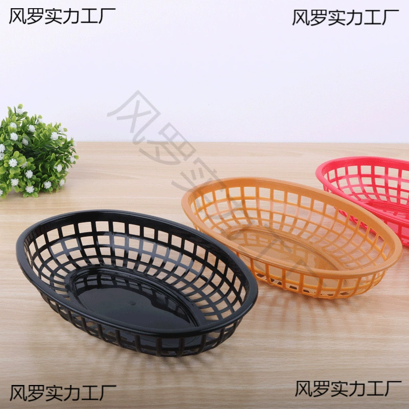 Корзина хлеба пластиковая трансграничная фруктовая тарелка фаст-фуд гамбургер картофель фри корзина корзина гостиная корзина