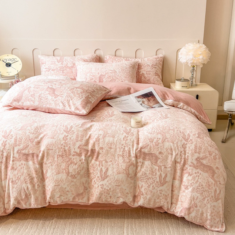 Непечатный японский хороший продукт для матери и ребенка, молочный стеганое одеяло, теплый и утолщенный коралловый бархат, резные простыни, фланелевое одеяло