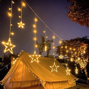 Cross Border Curtain LED Stars Camping 110v220v Voltage Decorative Tent Gypsophila Birthday Room Bedroom Light