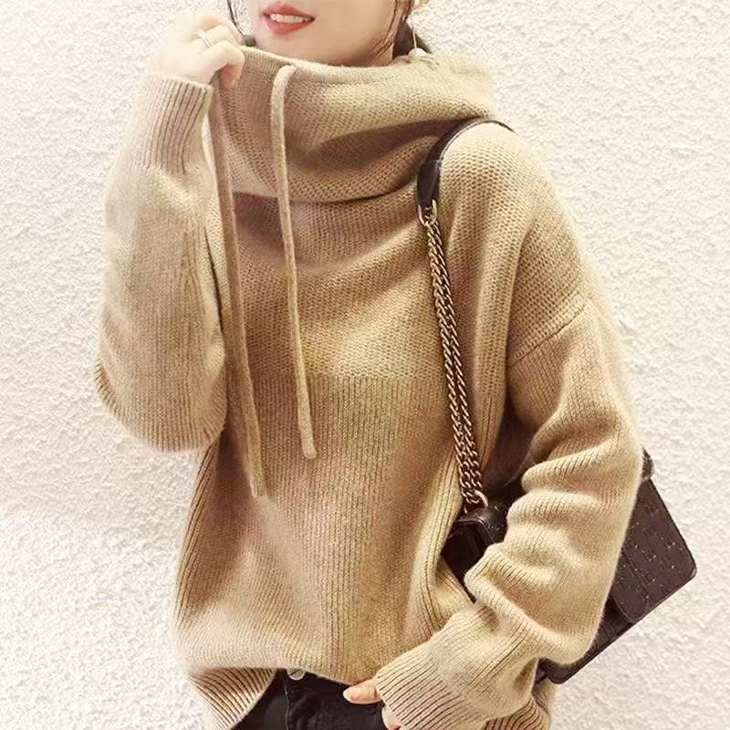 Women's Clothing Women's Oversized Turtleneck Sweater – Chunky Knit Cable Pullover – Cozy Winter Loungewear (S-XL)_voghion.com