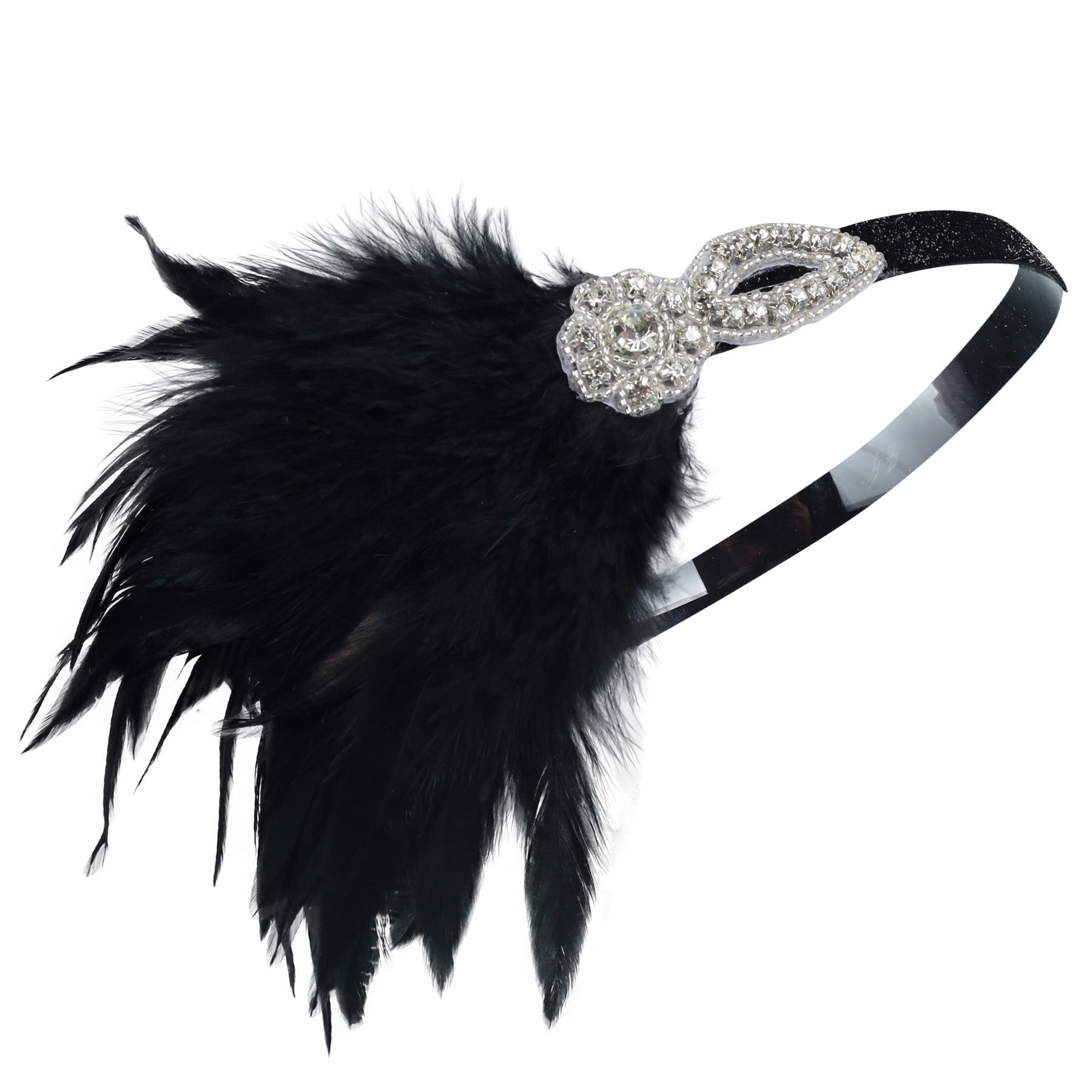 LowosaiWor 1920s headband feather hair strap Gatsby Headband ball…