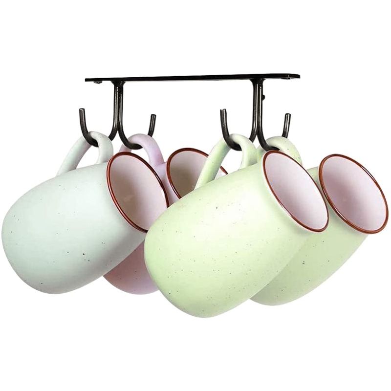 Nordic simple ear wine cup holder household kitchen cabinet mug holder upside down hanging iron coffee cup holder wine cabinet