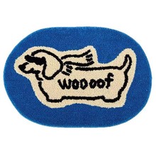 美式卡通地垫仿羊绒浴室卫生间门口吸水防滑玄关恶搞狗狗入户脚垫