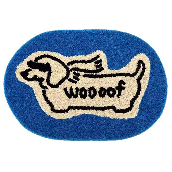 American Cartoon Floor Mat Imitation Cashmere Bathroom Toilet Door Absorbent Non-Slip Entrance Spoof Dog Entry Mat