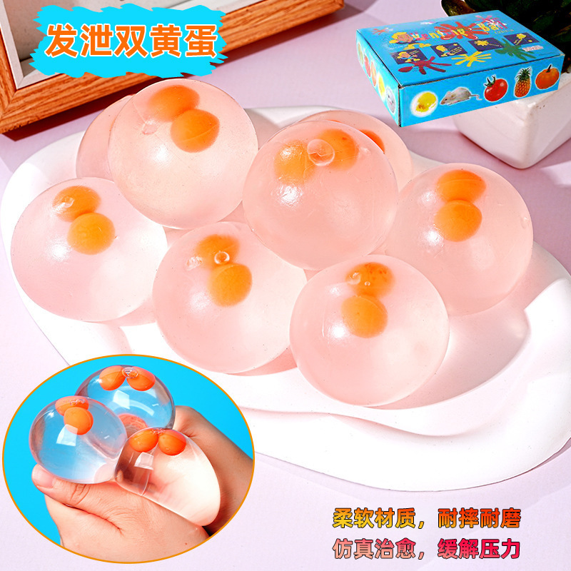 Double yolk egg pinch fun