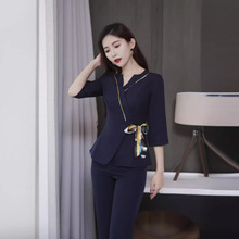 美容师美容院工作服女秋冬高端时尚养生会所足浴工作服2007