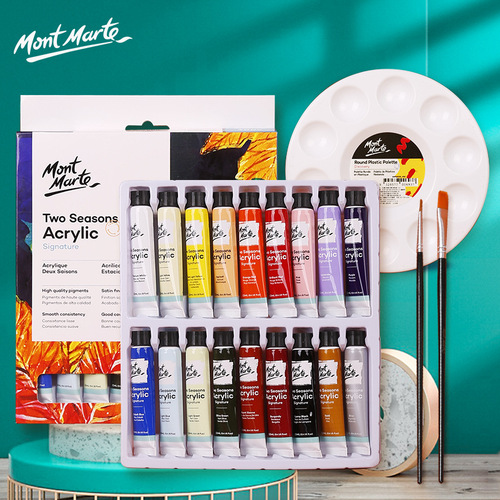 Montmartre acrylic paint set children's hand-painted paint material pack 24 color paint wholesale 12ml acrylic paint