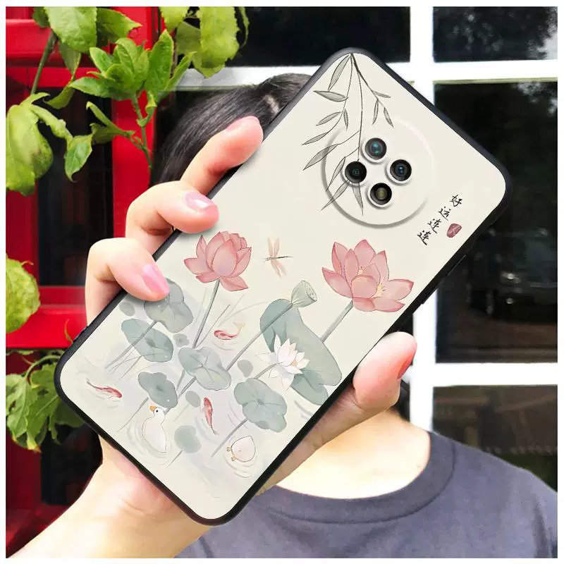 Подходящий чехол для мобильного телефона Xiaomi Redmi 9 9a Redmi note9pro в китайском стиле с изображением чернил лотоса национальный тренд