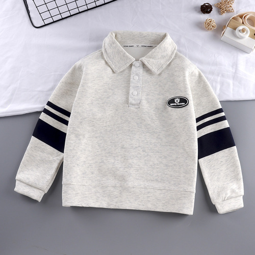 Children's sweatshirts  new pullover boys' long-sleeved T-shirt single top medium and large children's baby bottoming shirt T-shirt wholesale