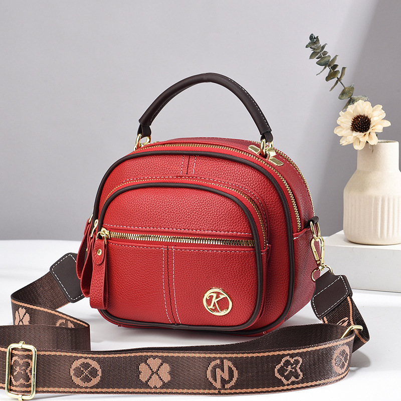 Exquisita mini bolso de verano 2025, nuevo bolso redondo, bolso de hombro casual versátil, bolsos de mano