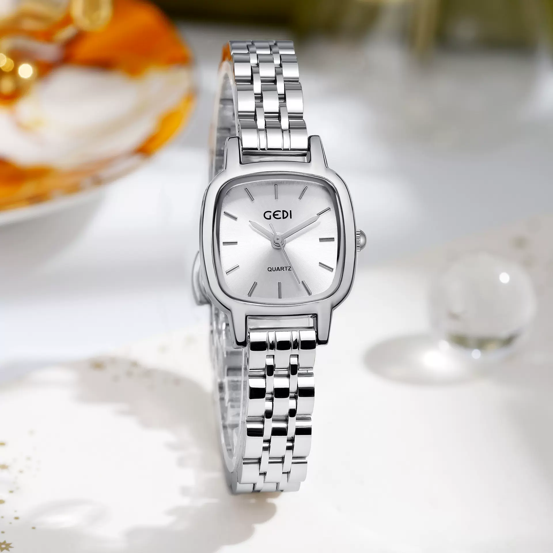 歌迪GEDI小众高级感腕表简约学生款钢带石英表防水女士手表批发
