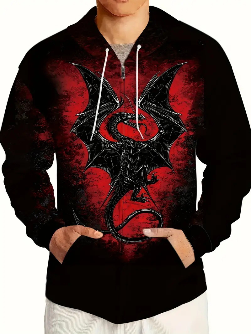 Comercio exterior nueva impresión 3D moda personalidad creativa hombre con capucha esqueleto chaqueta de suéter casual MF08
