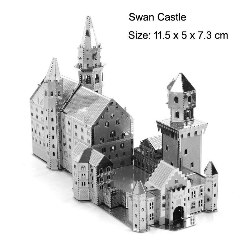 Aipin 3D metal 3D puzzle Building series Notre Dame de Paris belleza durmiente Castillo asamblea modelo regalo cumpleaños