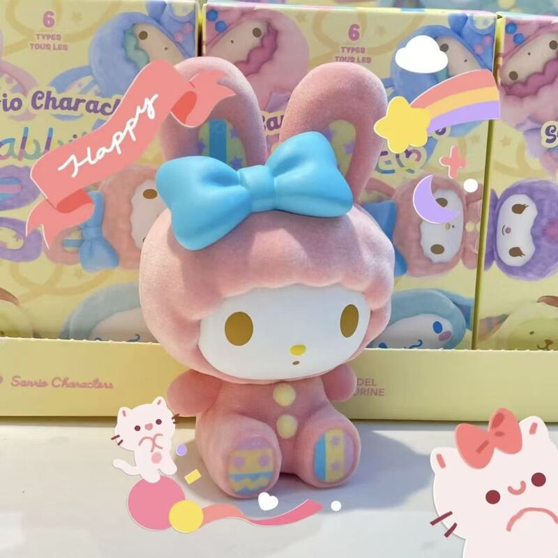 Miniso サンリオバニーセリーズブラインドボックスメロディーシナモンドッグクロメフィギュア人形デスクトップ装飾品|undefined