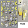 Nail stickers, fuchsia fake nails, adhesive plant lamp for nails, suitable for import, new collection, flowered