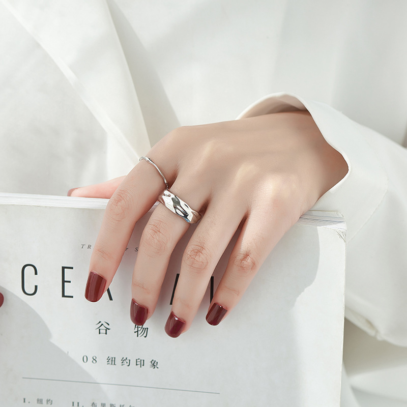 Fashion Korean uneven irregular ring simple geometric open ringpicture8