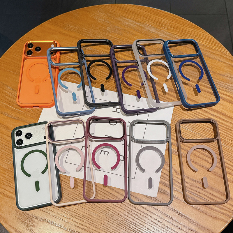 iPhone18duo magnetic phone case, compatible with Apple 18 Pro Max, transparent, full-coverage, and drop-proof protective case