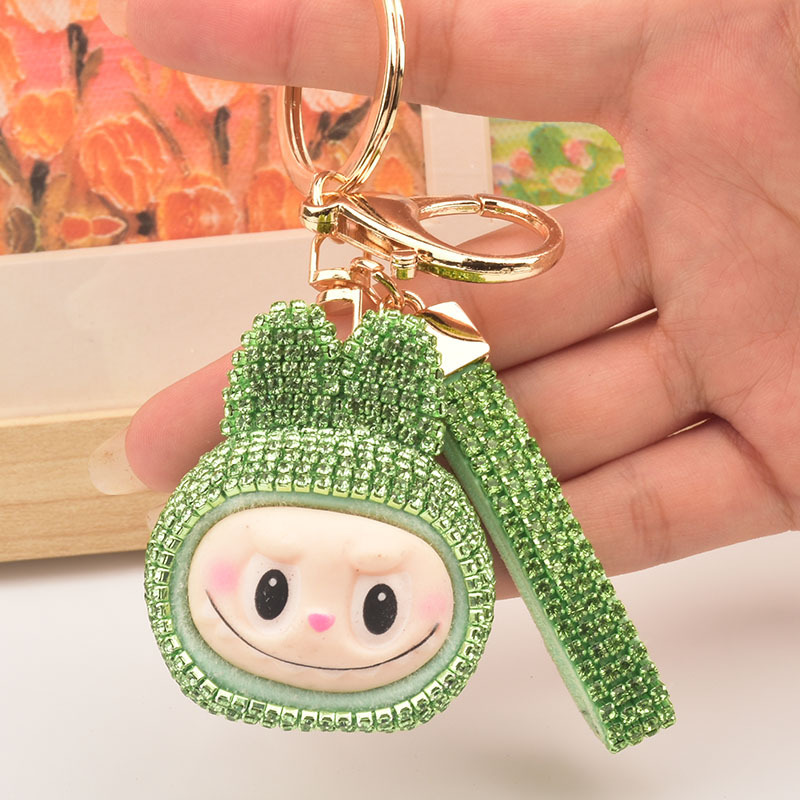かわいい布製キーホルダー、手作りのキーチェーン、漫画風Q版人形、バックパックの飾り|undefined