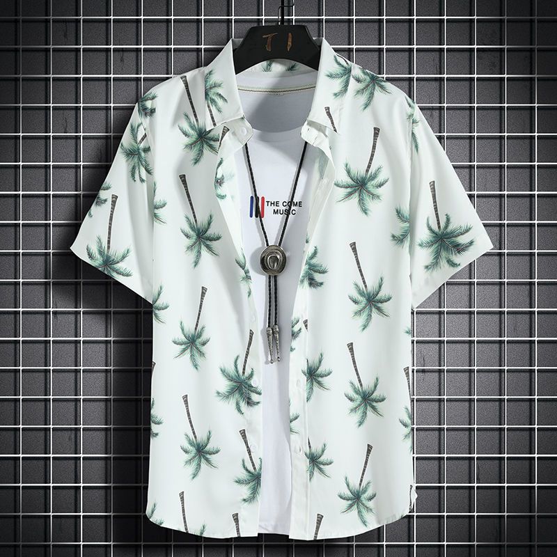 Hawaii Holiday ropa de playa traje casual de moda para hombres camisa de manga corta para hombres pantalones cortos sueltos ropa hermosa camisa floral