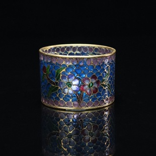 Traditional Intangible Cultural Heritage Chinese Culture Craft Gift Enamel Transparent Blue Tablecloth Buckle