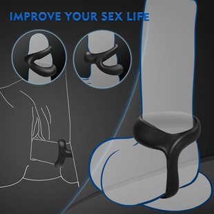 Egg-fixing lock ring 8-word ring soft liquid silicone penis delay binding double lock sperm male sex toys