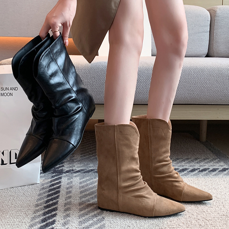 812-1 retro short boots for women, height-increasing stacked boots, chunky leg Martin boots, plus-size women's boots, flat-soled tube boots 812-1 retro short boots for women, height-increasing stacked boots, chunky leg Martin boots, plus-size women's boots, flat-soled tube boots