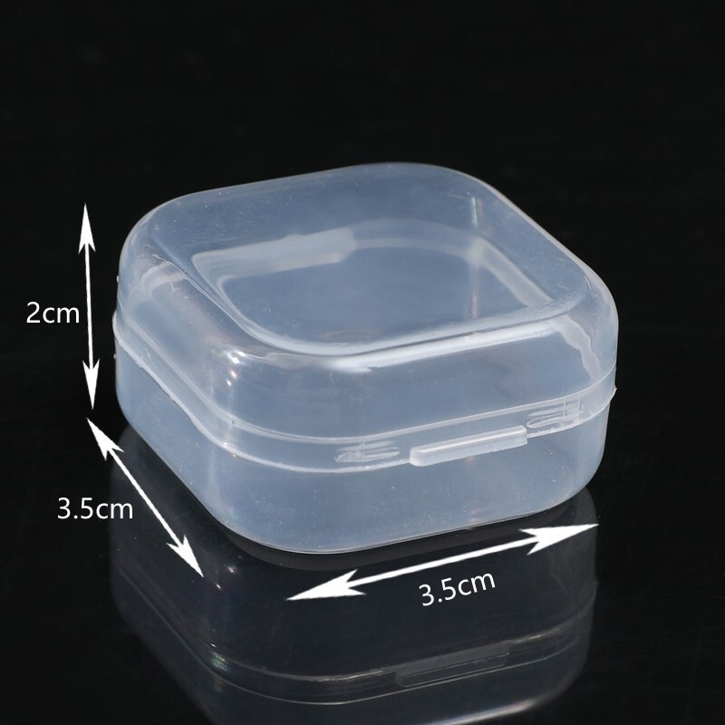 小さな pp 正方形透明 Guka DIY 文具プラスチック包装箱マニキュア漁具収納ボックス電子アクセサリーボックス|undefined