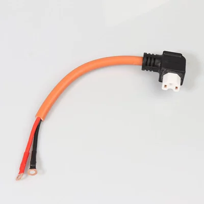 10 Square Ceramic Bent Female Connector for Electric Motorcycle Charging Port, Lithium Battery with Protective Net for Electric Vehicles (Other Electric Vehicle Accessories) - ceramic-head-elbow-orange-6-square-meters-30cm-terminal