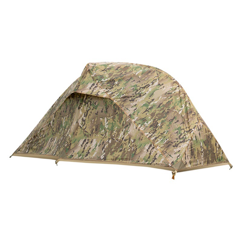 Soldado libre solo soldado tienda de campaña al aire libre tienda de campaña a prueba de lluvia a prueba de sol engrosada táctica camuflaje Parque tienda