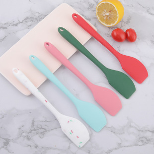 Factory wholesale integrated silicone scraper baking tool diy cake cream spatula household jam spatula