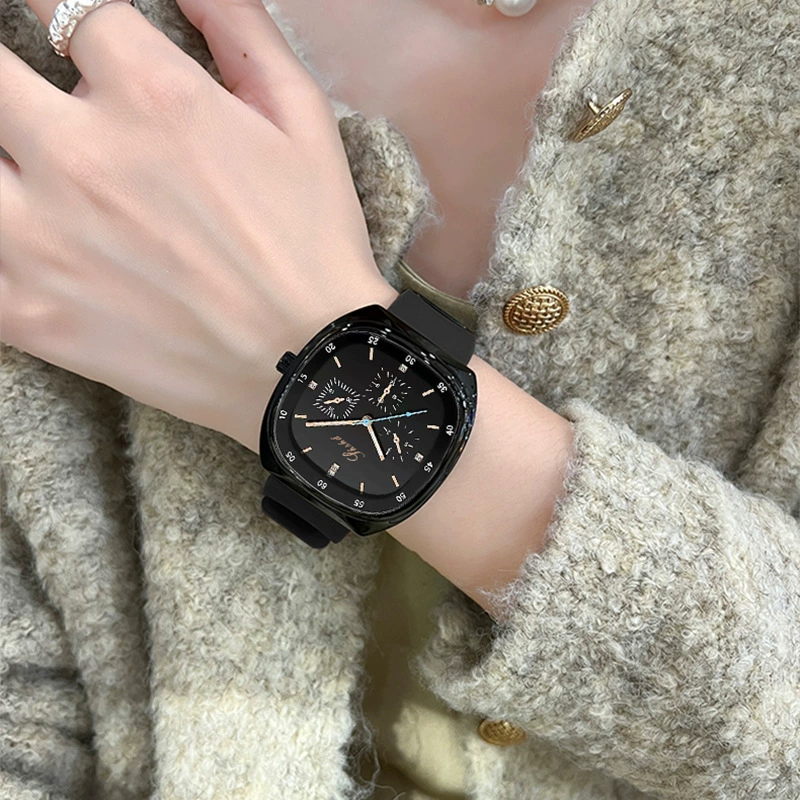 Wokai модные кварцевые часы с силиконовым ремешком, часы с овальным циферблатом, простые и универсальные повседневные кварцевые часы