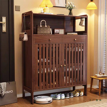 入户鞋柜家用门口进门玄关柜现代简约实木储物柜大容量高端收纳柜