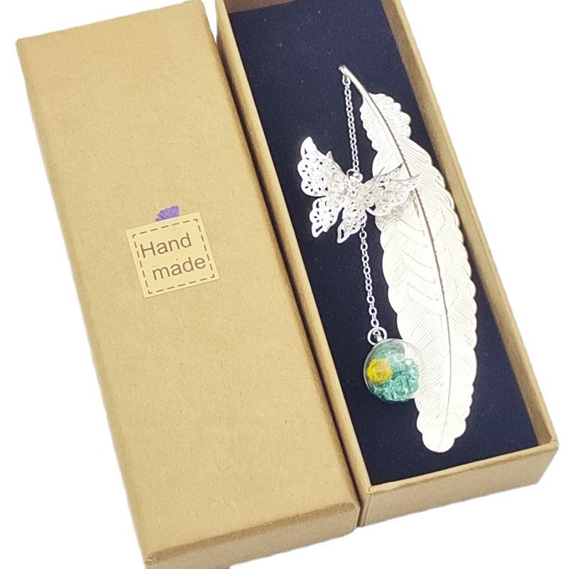 Venta caliente estilo chino clásico metal creativo pluma marcador eterna flor seca estudiante regalo del día maestro aprendizaje papelería