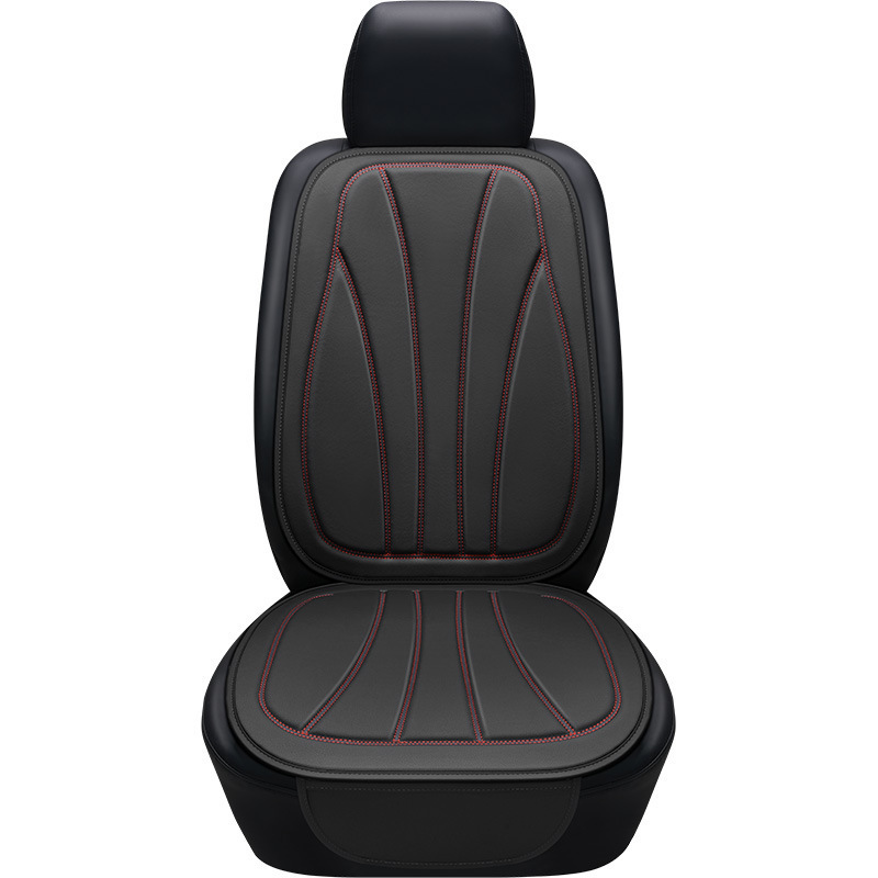カーシートクッション夏シングルメインドライバー四季ユニバーサルフロントとリアシートクッションフルレザーシングルシート滑り止めクッションクロスボーダー|undefined