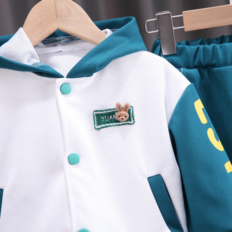 Boys' Baseball Suit Cartoon Casual Fashion Hot Selling 2023 Autumn New Mid size Children's 1-5 Year Old Two Piece Set_voghion.com