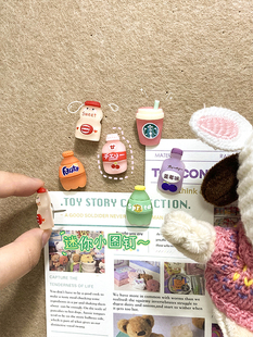 6 pcl/boxed Korean ins frosted drink thumbtacks cute photo wall decoration cork board home creative felt