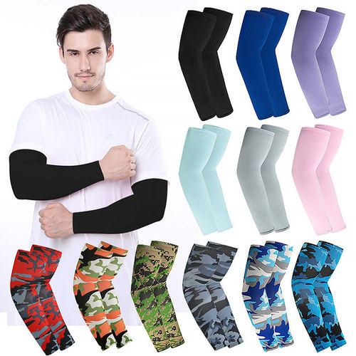 Summer Ice Silk Sleeve Outdoor Sports Breathable Sun Protection Ice Sleeves Cycling Fishing Digital Printing UV Protection Arm Sleeves