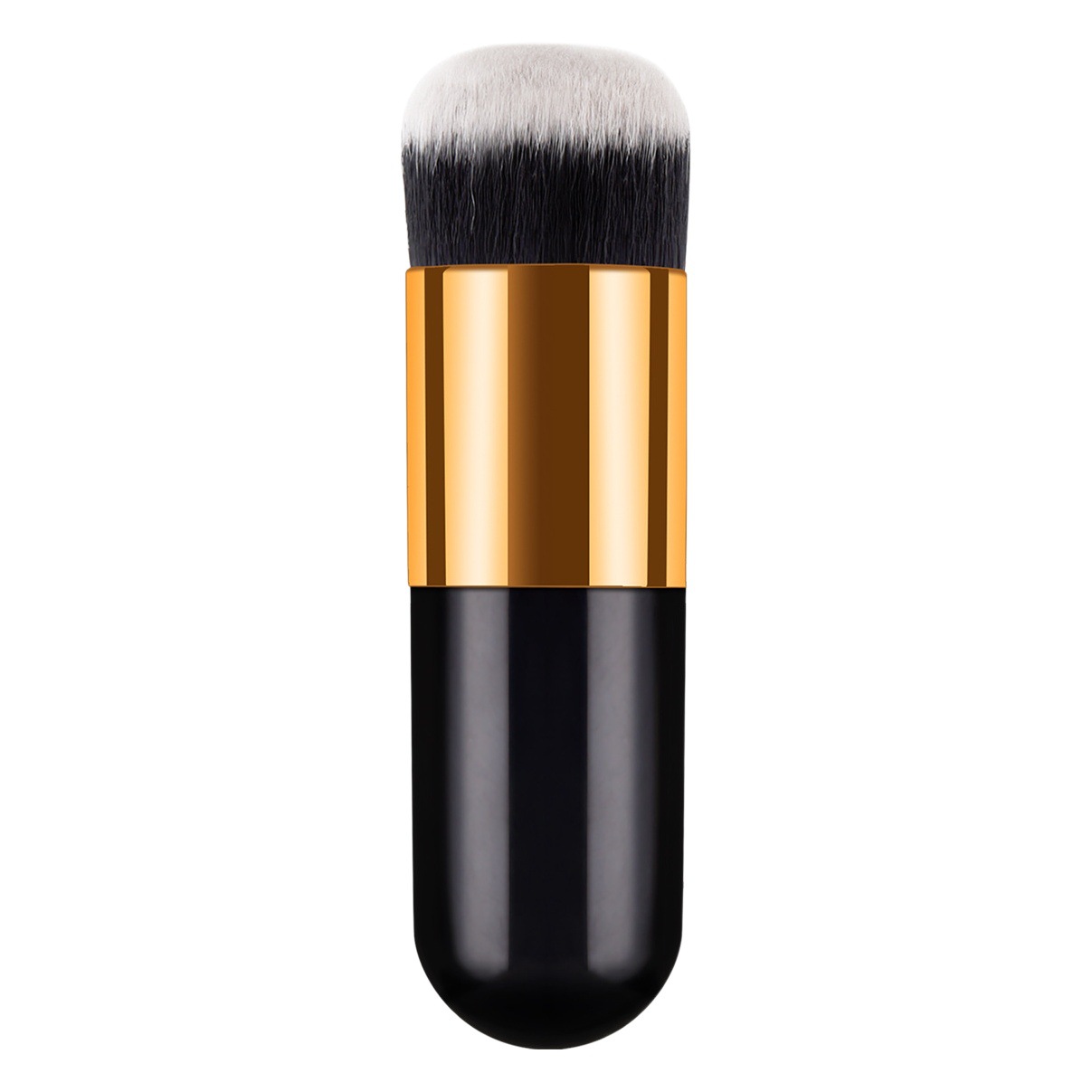 Brocha de maquillaje Chubby, brocha para base, brocha para polvos, mango de plástico, brocha Chubby, herramientas de belleza en stock, polvo de oro negro