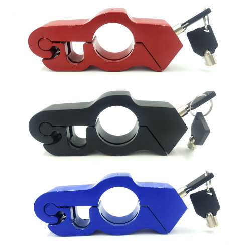 Motorcycle throttle handle lock, electric bike handle anti-theft lock, aluminum alloy horn lock, handle brake lock