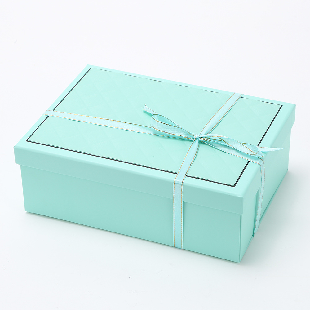 Caja de regalo plegable de una pieza, caja de regalo de vacaciones, caja de regalo de tapa, caja de regalo de arco de tapa, caja de regalo de vacaciones en stock