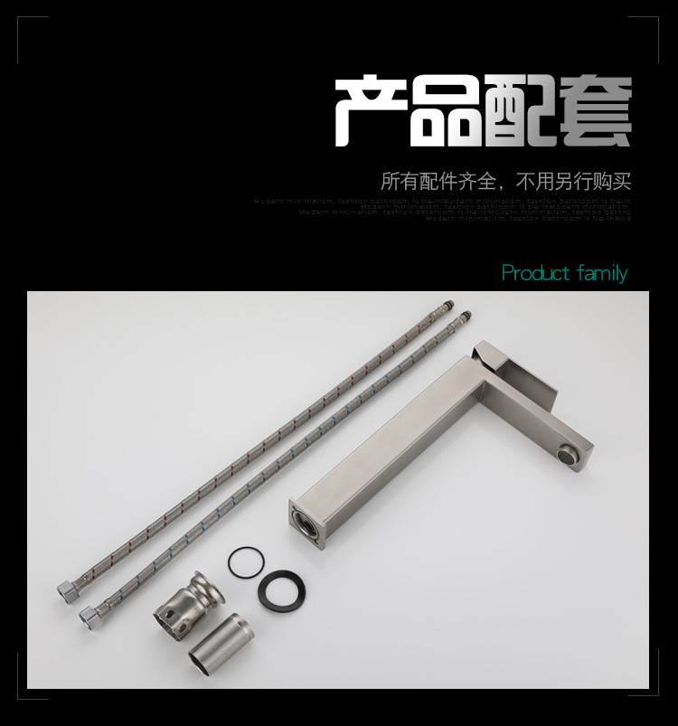 304 stainless steel washbasin faucet, cold and hot brushed, gold and black, bathroom countertop and washbasin mixed faucet undefined