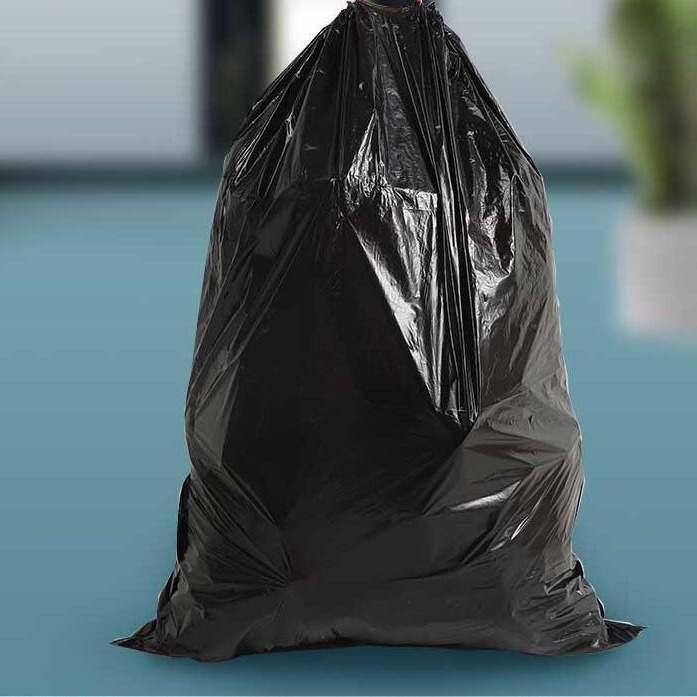 15 Gallon Satchel Household Drawstring Bag 90L Automatic Closing Garbage Bag Drawstring Kitchen Plastic Bag