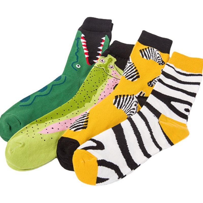 Unisex fashion colorful men's socks animal series casual couple socks no jams_voghion.com