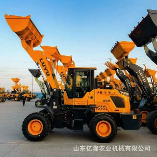 20型粮食斗装载机 加长臂4.5米抓草抓木机 养殖场轮式装卸铲车